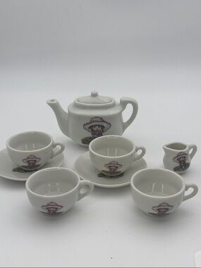 Vtg Japan Porcelain Miniature Tea Set Dollhouse Children Girls 8 Pcs